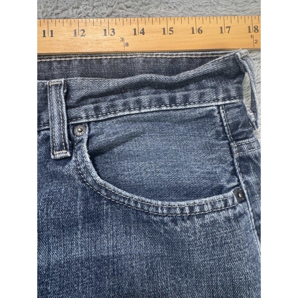 Levis 569 Jeans Men 34x32 Blue Loose Baggy Straight Whisker Distress Denim Y2K - Picture 4 of 10